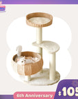 Sleeping in the Bowl Cat Tree