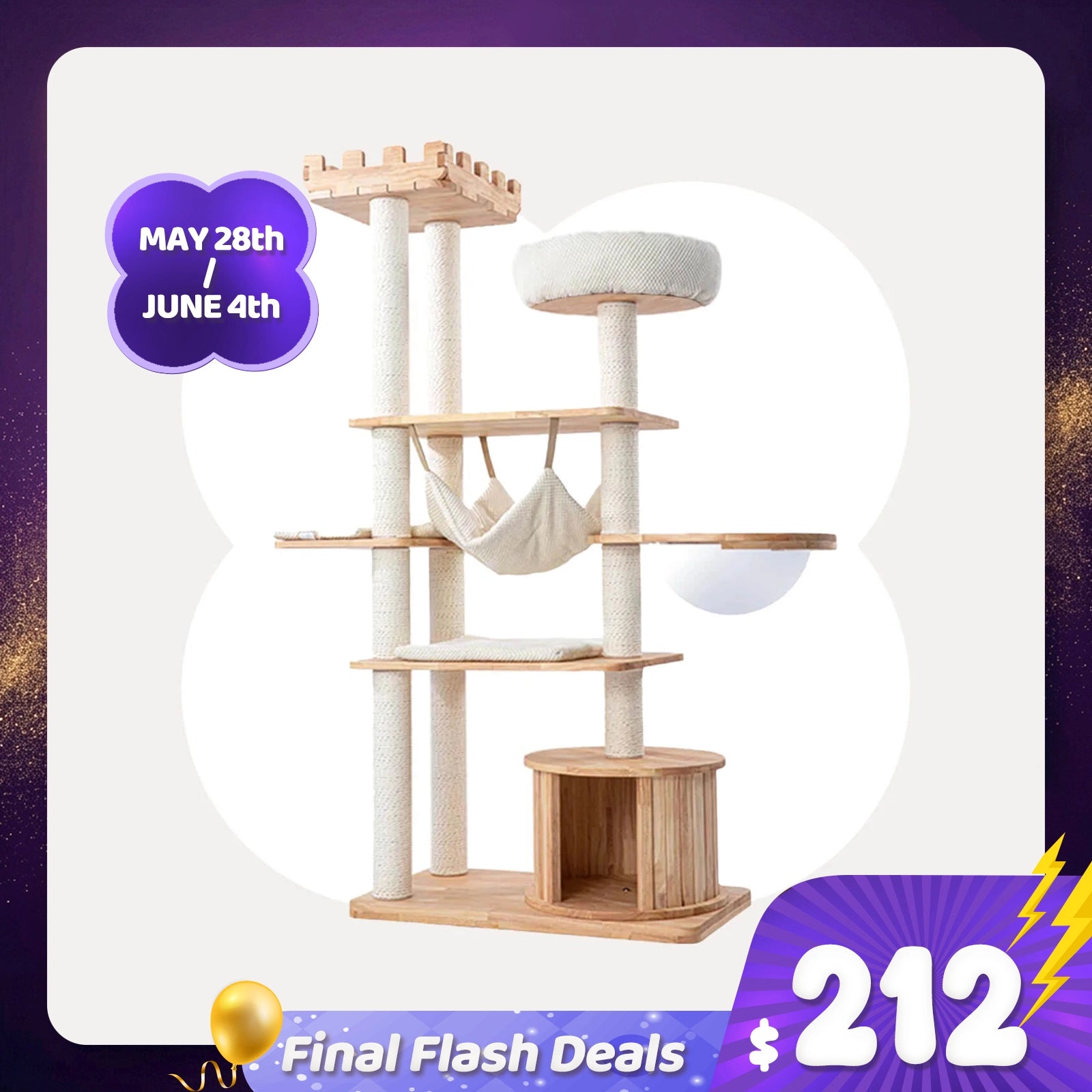 Royal Crown Cat Tree – Happy & Polly