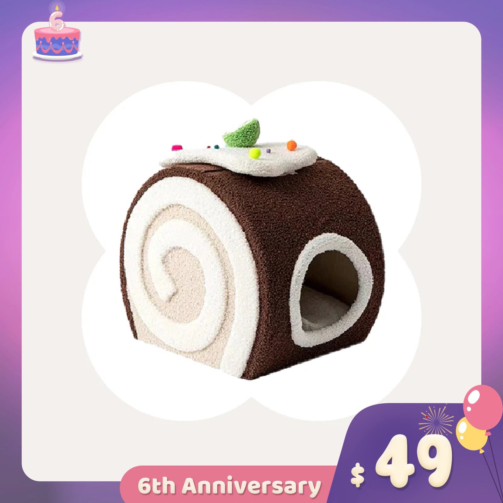 キャットフード roooma Choco Swiss Roll Cat Cave – Happy & Polly