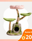 Enchanted Blossom Solid Wood Cat Tree