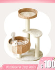 Sleeping in the Bowl Cat Tree