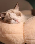 Bloomy Flower Cozy Plush Cat Bed