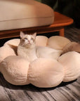 Bloomy Flower Cozy Plush Cat Bed