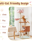 63" Large Decorative Ice Cream Multi-Level Cat Tree