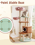 63" Large Decorative Ice Cream Multi-Level Cat Tree