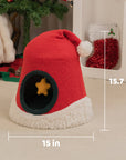 Christmas Santa Hat Cat Bed