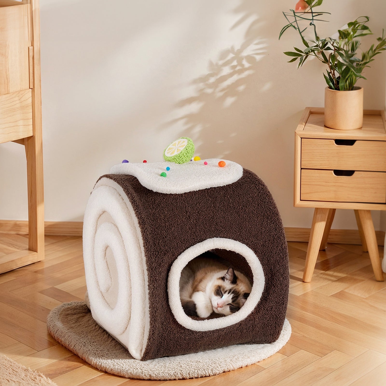 Choco Swiss Roll Cat Cave