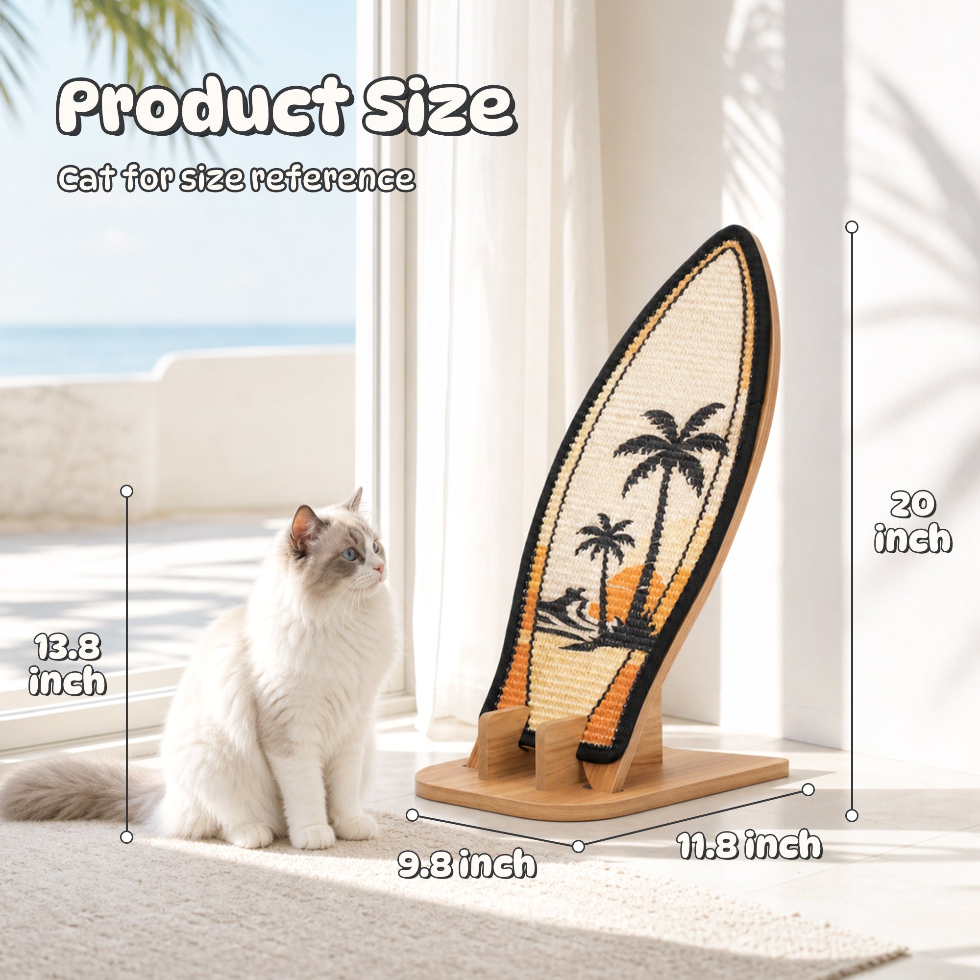 Sunset Palm Convertible Cat Scratcher – Happy & Polly