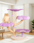 Purple Woven Flower Cat Tree