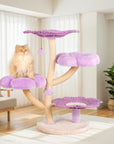 Purple Woven Flower Cat Tree