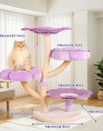 Purple Woven Flower Cat Tree