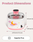 71oz Moonlight Wireless Smart Water Fountain