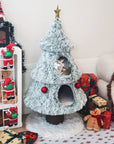 47.2" Decorative Vertical Christmas Tree-Style Cat Tree