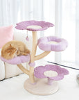 Purple Woven Flower Cat Tree