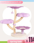 Purple Woven Flower Cat Tree