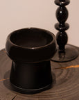 Black Ceramic Cat Bowl-For Round Faces