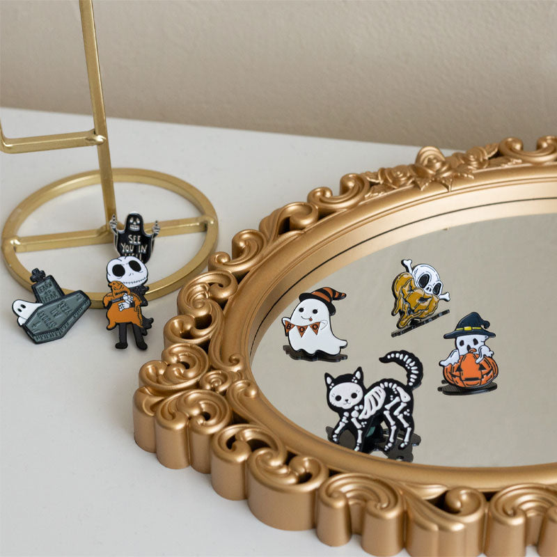 Whimsical Skull Badges Set