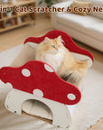 Mushroom Loft – Cat Bed & Scratcher Combo