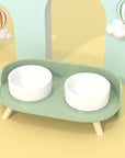 Bone China Double Cat Bowl