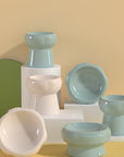 Simple Ceramic Cat Bowl-For Round Faces