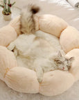Bloomy Flower Cozy Plush Cat Bed