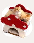 Mushroom Loft – Cat Bed & Scratcher Combo