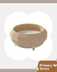 Handwoven Rattan Wood Cat Bed