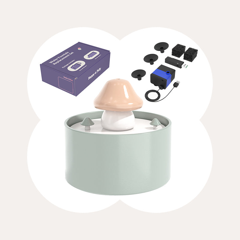 Mushroom Cat Water Fountain