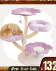 Purple Woven Flower Cat Tree