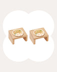 Elevated Wooden Cat Bowl