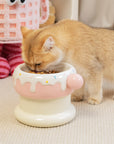 27oz Donut Style Cat Bowl Set