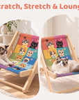 Foldable Cat Lounge Chair With Scratching Surface