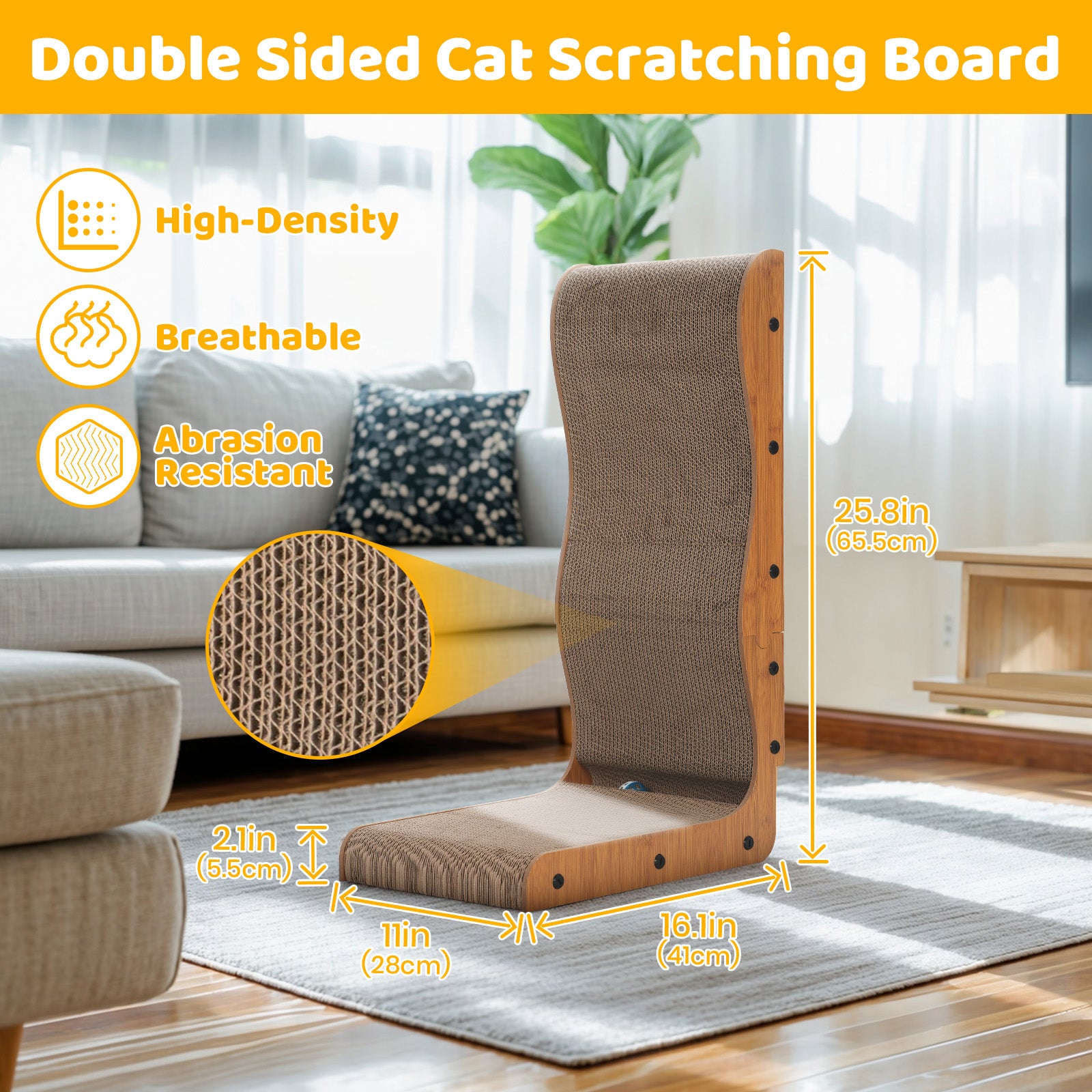 L Shape Cat Scratcher – Happy & Polly
