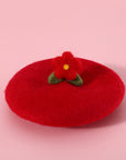 Stylish Floral Cat Beret