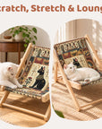 Foldable Cat Lounge Chair With Scratching Surface
