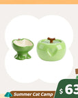 Love Apple Cat Bowl & Fountain Set