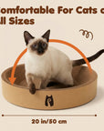 2-in-1 Round Kraft Paper Cat Scratcher Bed & Puzzle Toy