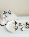 Whimsical Skull Badges Set