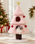 47.2" Decorative Vertical Christmas Tree-Style Cat Tree
