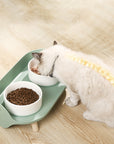 Bone China Double Cat Bowl