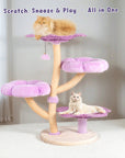 Purple Woven Flower Cat Tree