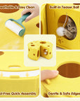 Cheese Hide & Seek Cat Tunnel Bed