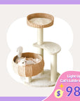 Sleeping in the Bowl Cat Tree