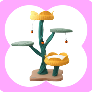 Yellow Tulip Cat Tree
