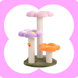 Three Flower Cat Tree