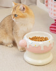 27oz Donut Style Cat Bowl Set