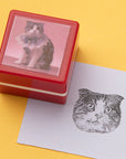 Charity Custom Portrait Stamp | Every Order Donates 1lb Cat Litter