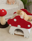 Mushroom Loft – Cat Bed & Scratcher Combo