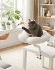 Cozy Flower Desk Cat Bed