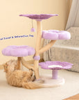Purple Woven Flower Cat Tree